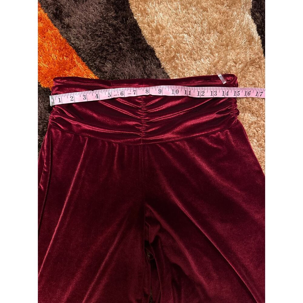 Tasha Polizzi Collection Maroon Velvet Ginny Pant Small - Picture 3 of 7